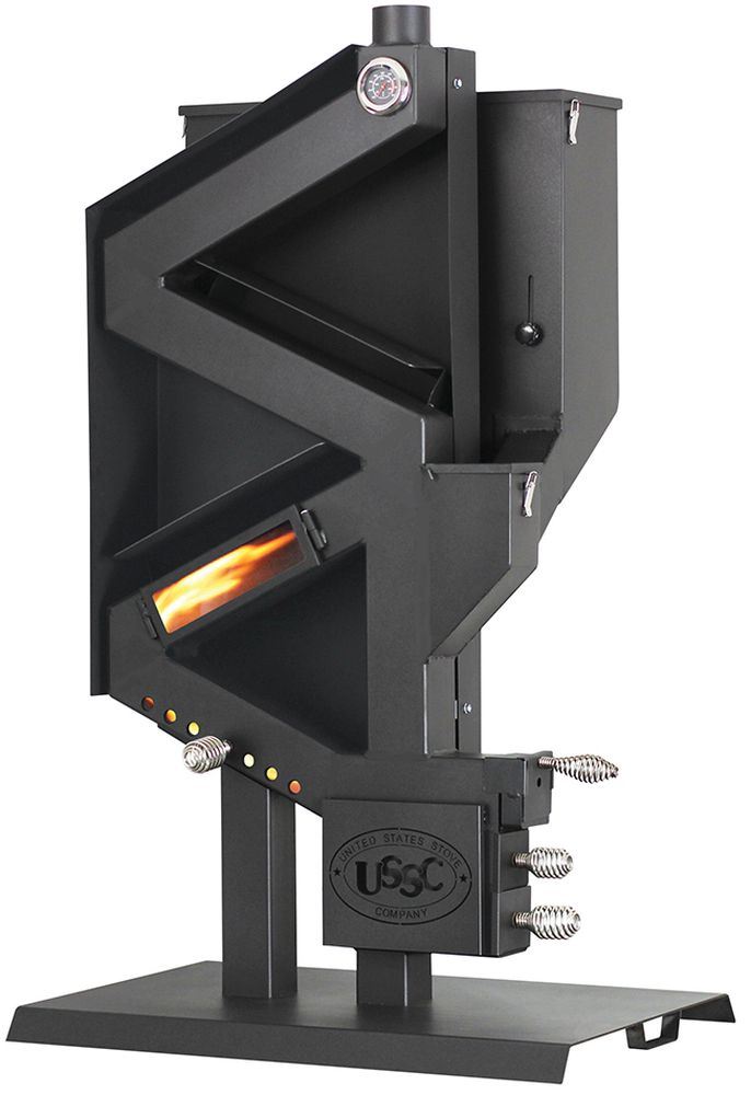 Model GW1949W Wiseway Pellet Stove with Window For 4" Pellet Vent