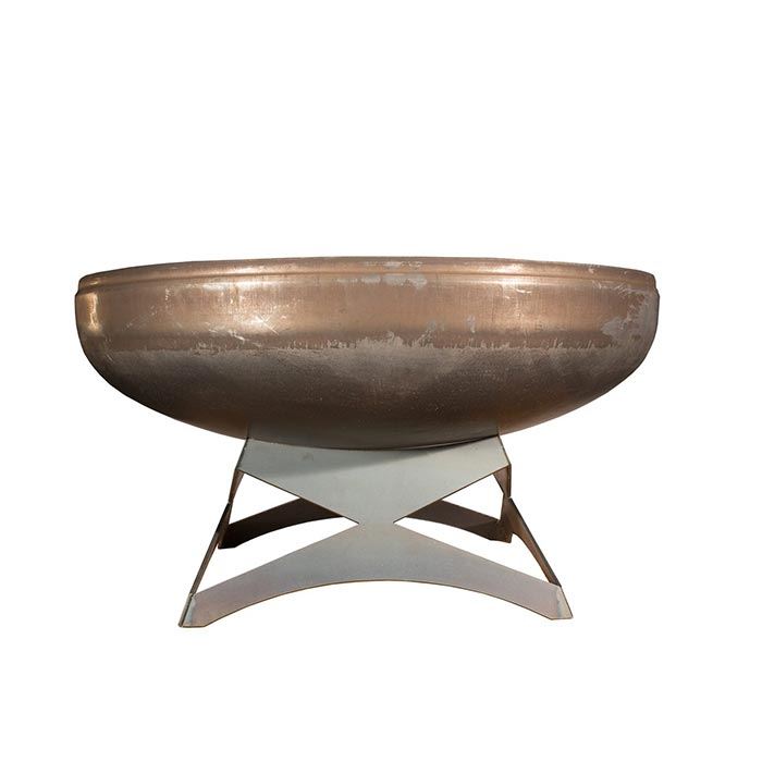 Ohio Flame 30 Liberty Fire Pit W Angular Base Natural Steel