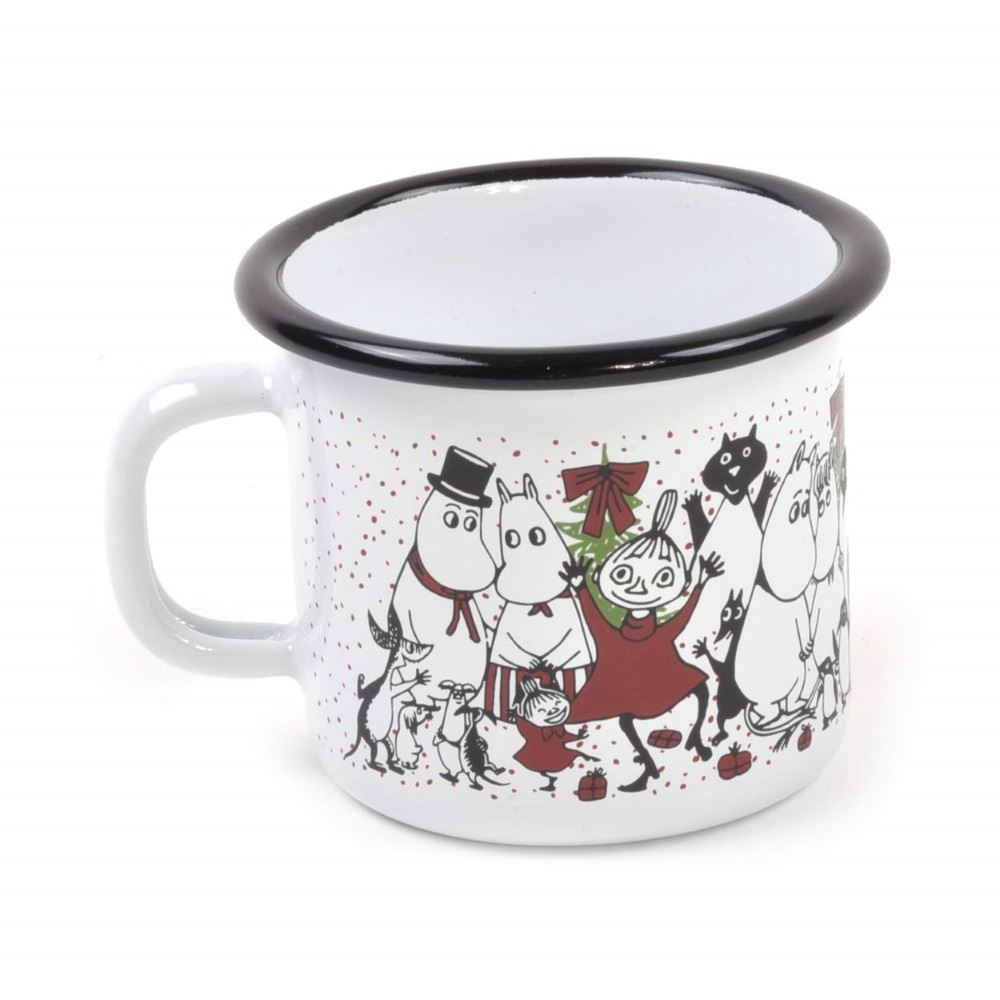 Muurla Moomin Mug Enamelled Steel Cup Classic Moomins NEW WINTER XMAS