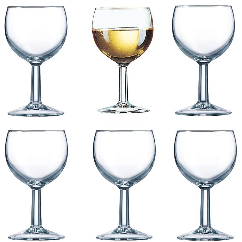 Arcoroc Balloon Red or White Stemmed Wine Glasses Glass Set of 12 eBay