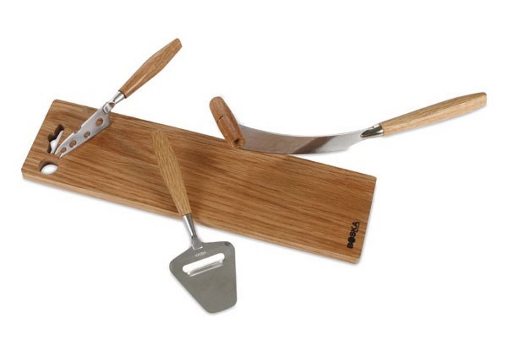 Boska Pro Explore Taste, Wood or Stainless Steel Cheese Cutter Slicer