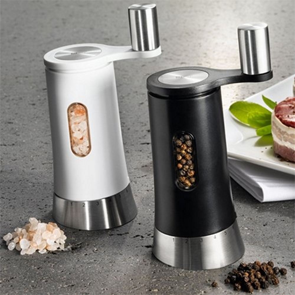 AdHoc Pepisa Crank Mill for Salt and Pepper Ceramic Grinder in White