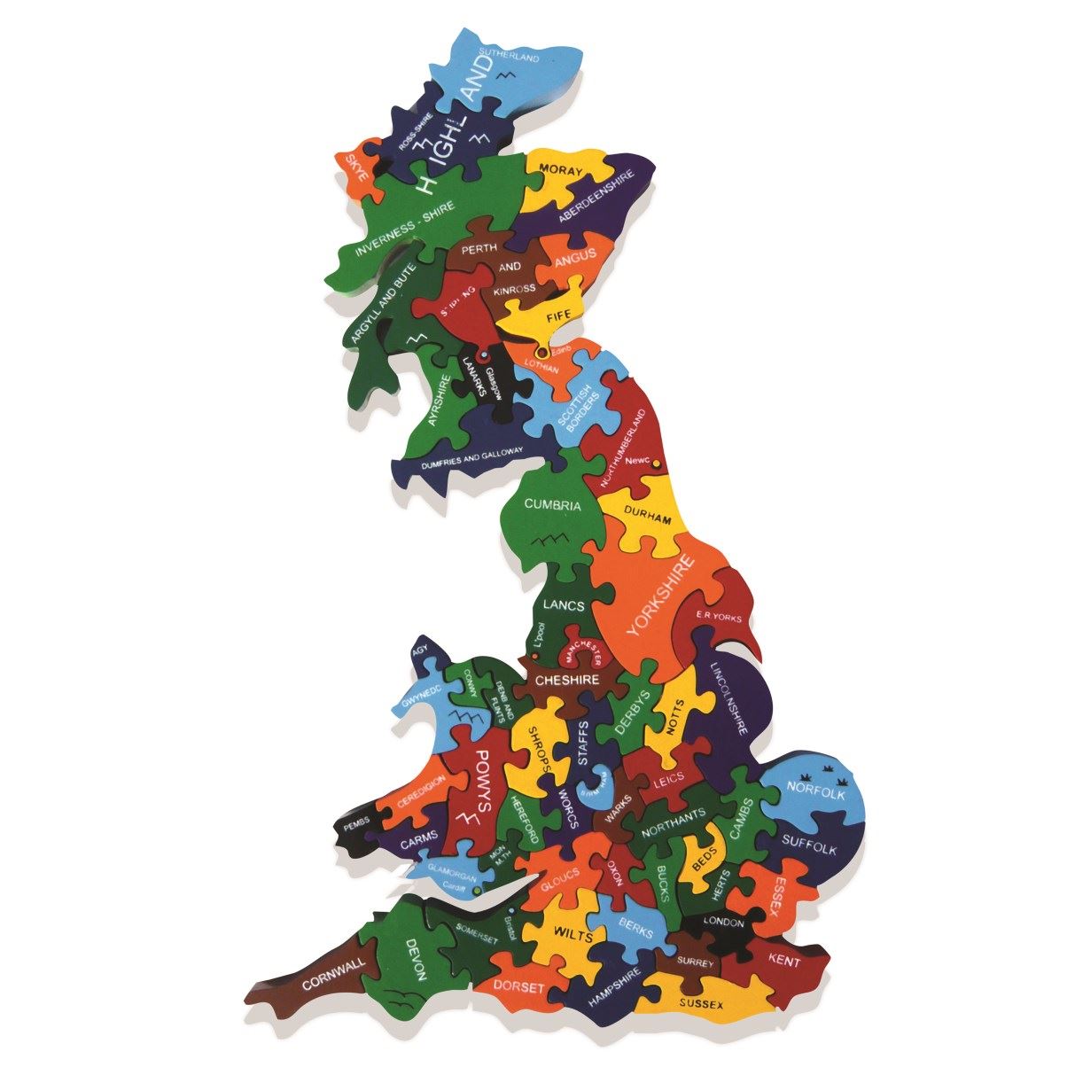 Alphabet Jigsaw Wooden Map Puzzles in World/Britain/Ireland/Seasons or