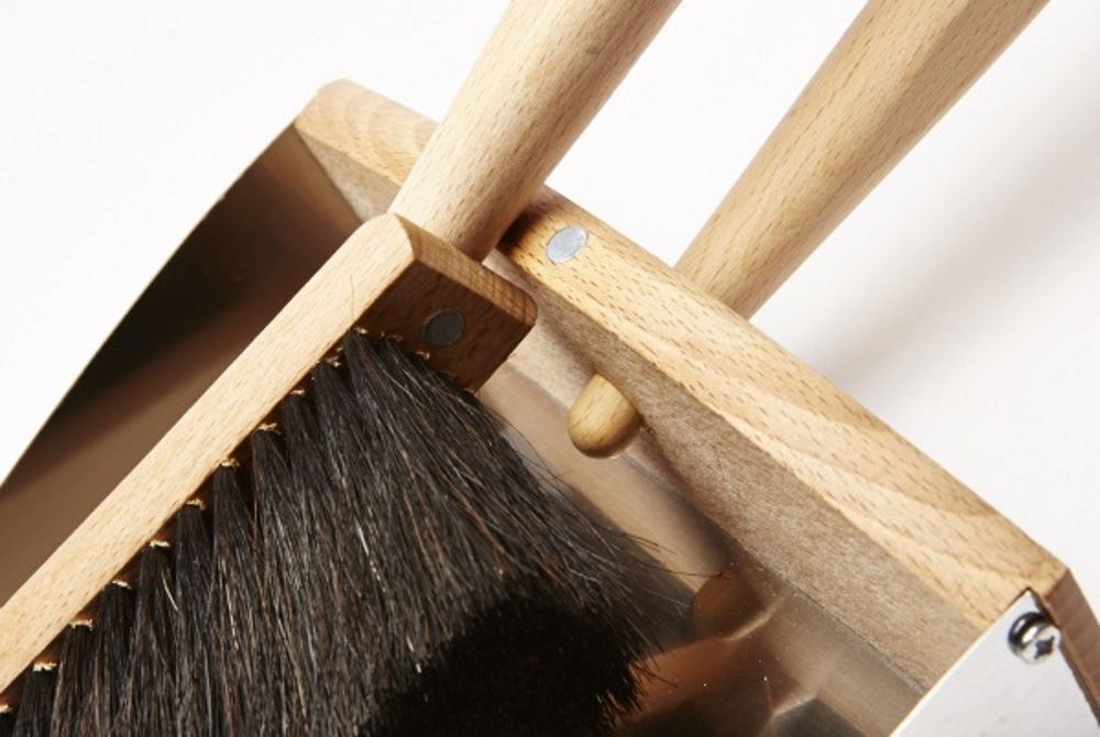 Redecker Wooden Wood Sweeping Dustpan & Brush Set or Hedgehog Table Brush