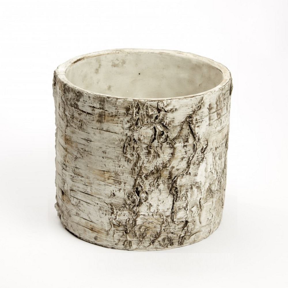 Burgon & Ball Nordic Ceramic Silver Birch Tree Bark Plant Pot, 3 Sizes