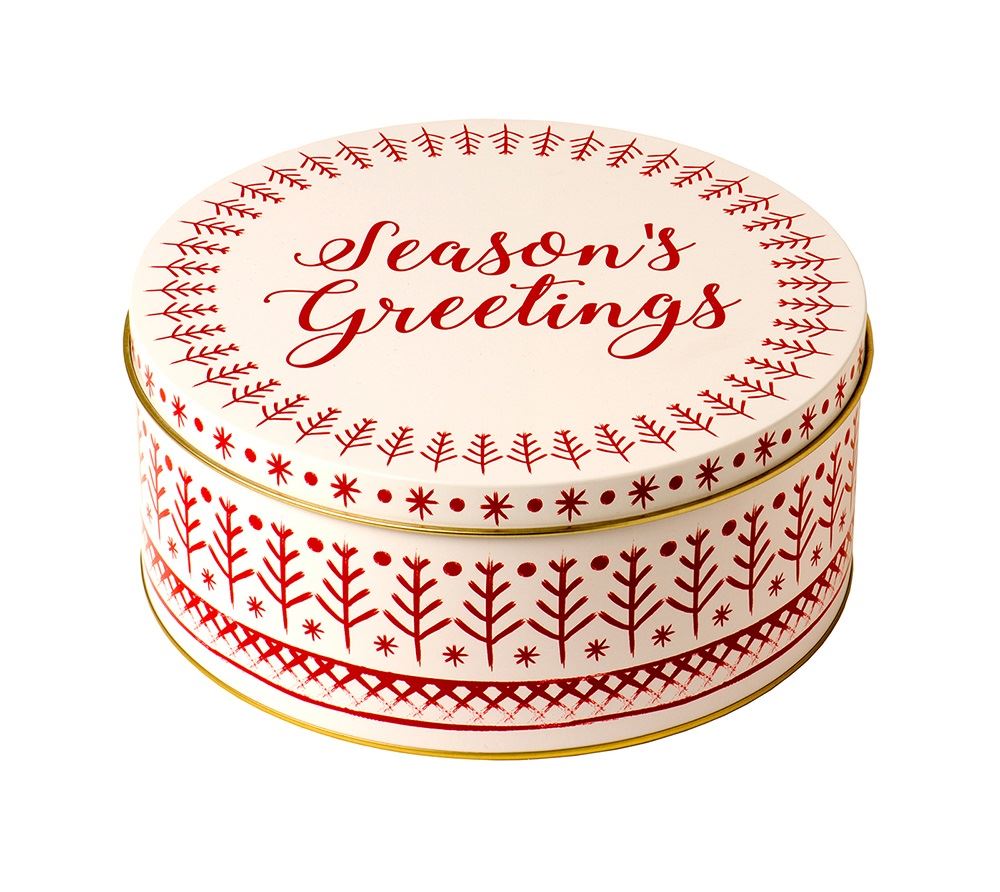 Christmas cake recipe ingredient sainsbury five Set of 3 Christmas Cake Tins Xmas Red & White Snowflake Tree Design