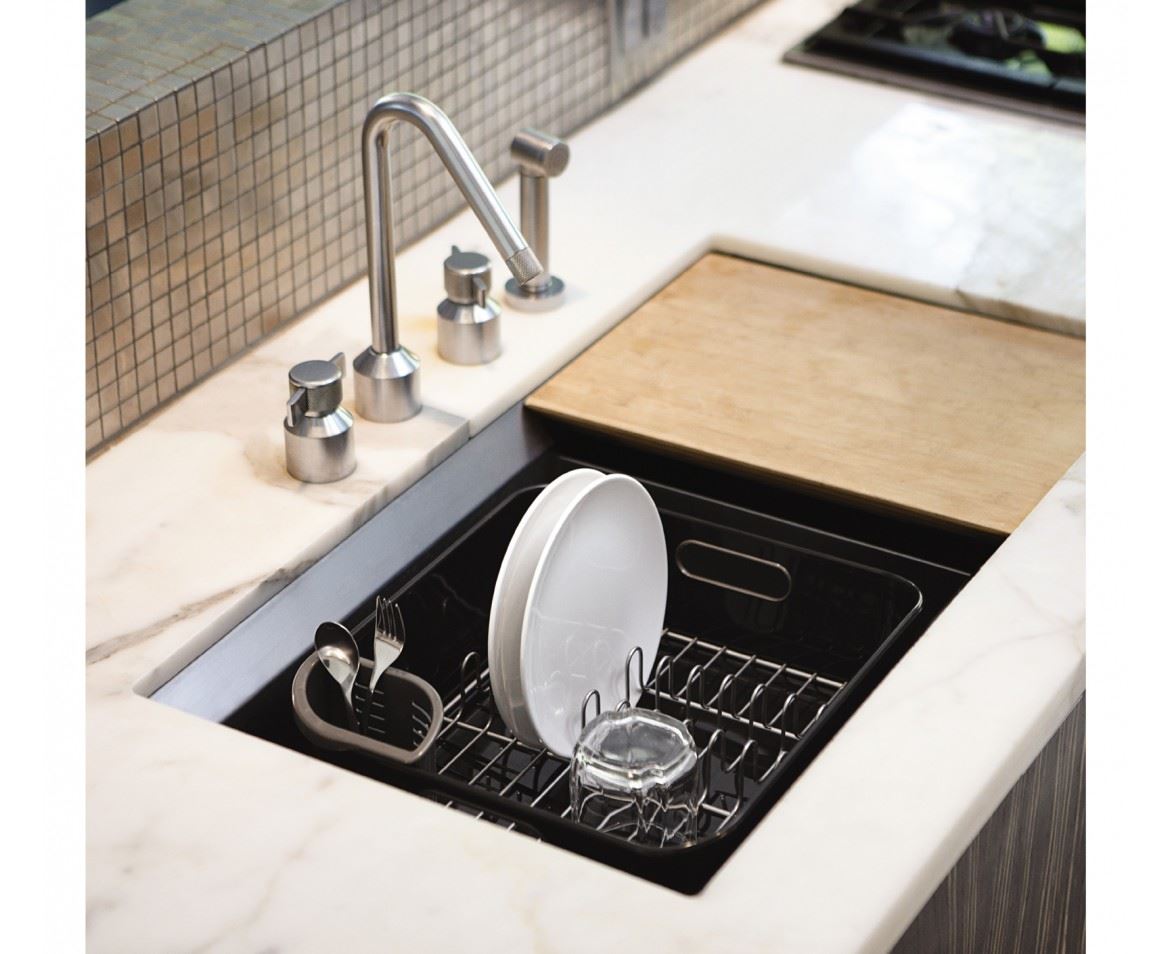 Details About Simplehuman Compact Stainless Steel Dish Rack Sink Drainer In White Or Black