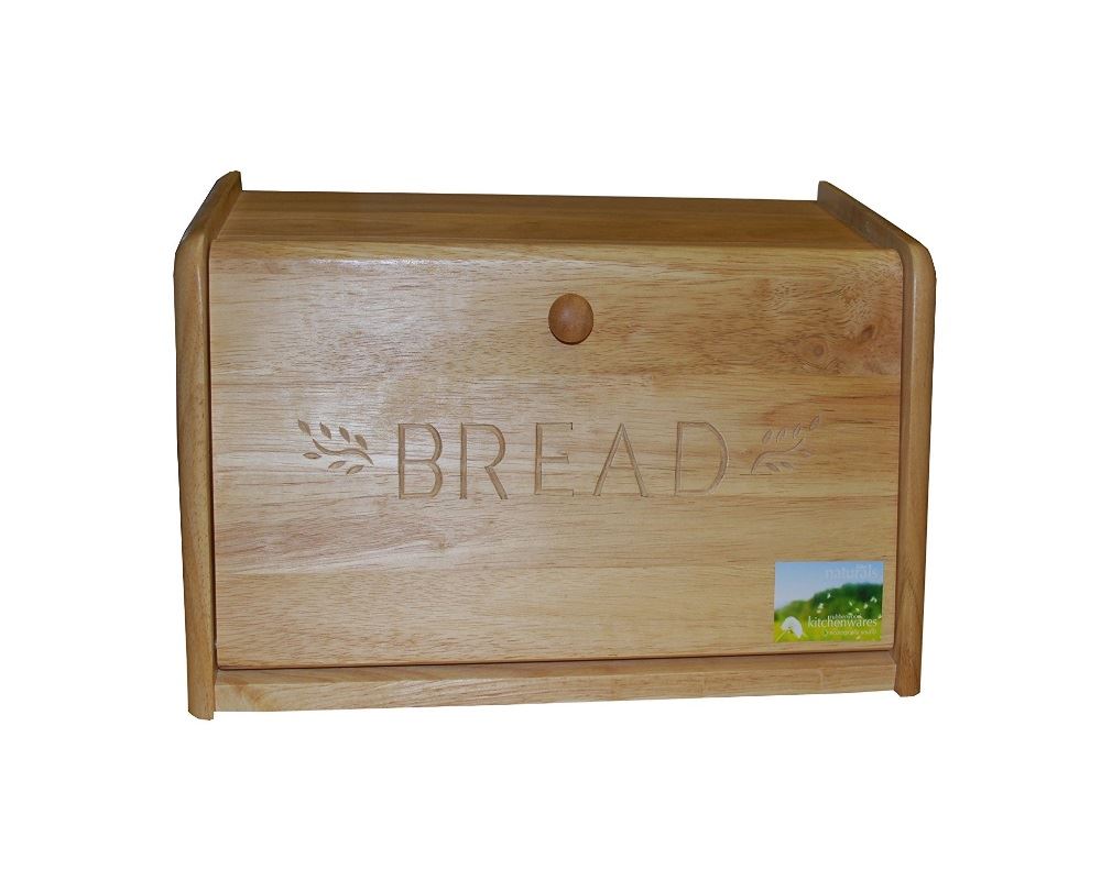 Zodiac Naturals Wooden Drop Down Lid Bread Bin 5013168504643 eBay