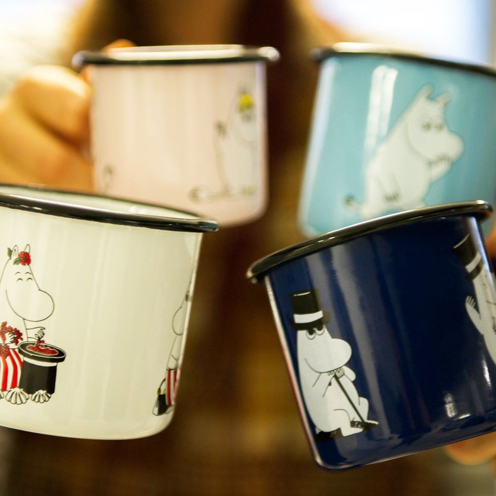 Muurla Moomin Mug Enamelled Steel Cup Classic Moomins NEW WINTER XMAS