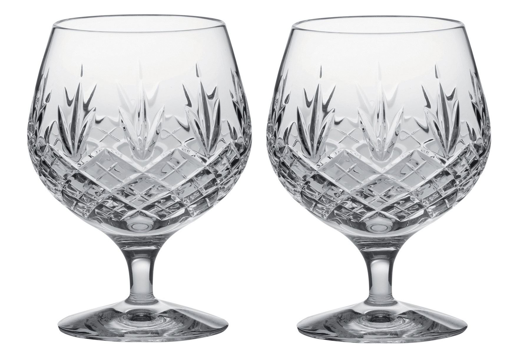Royal Scot Crystal Set of 2 Brandy Glasses, London, Edinburgh or