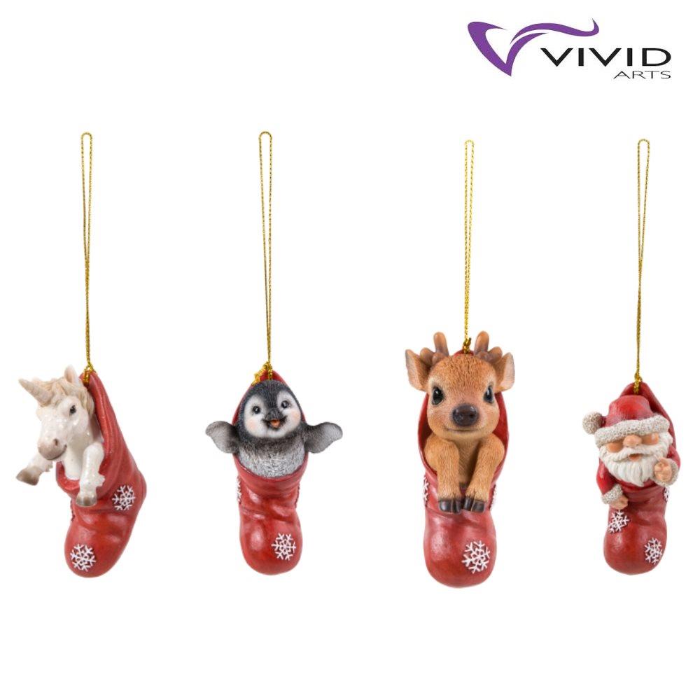 Chihuahua Vivid Arts Tree Decoration Hanging Christmas Stocking Pet Pals