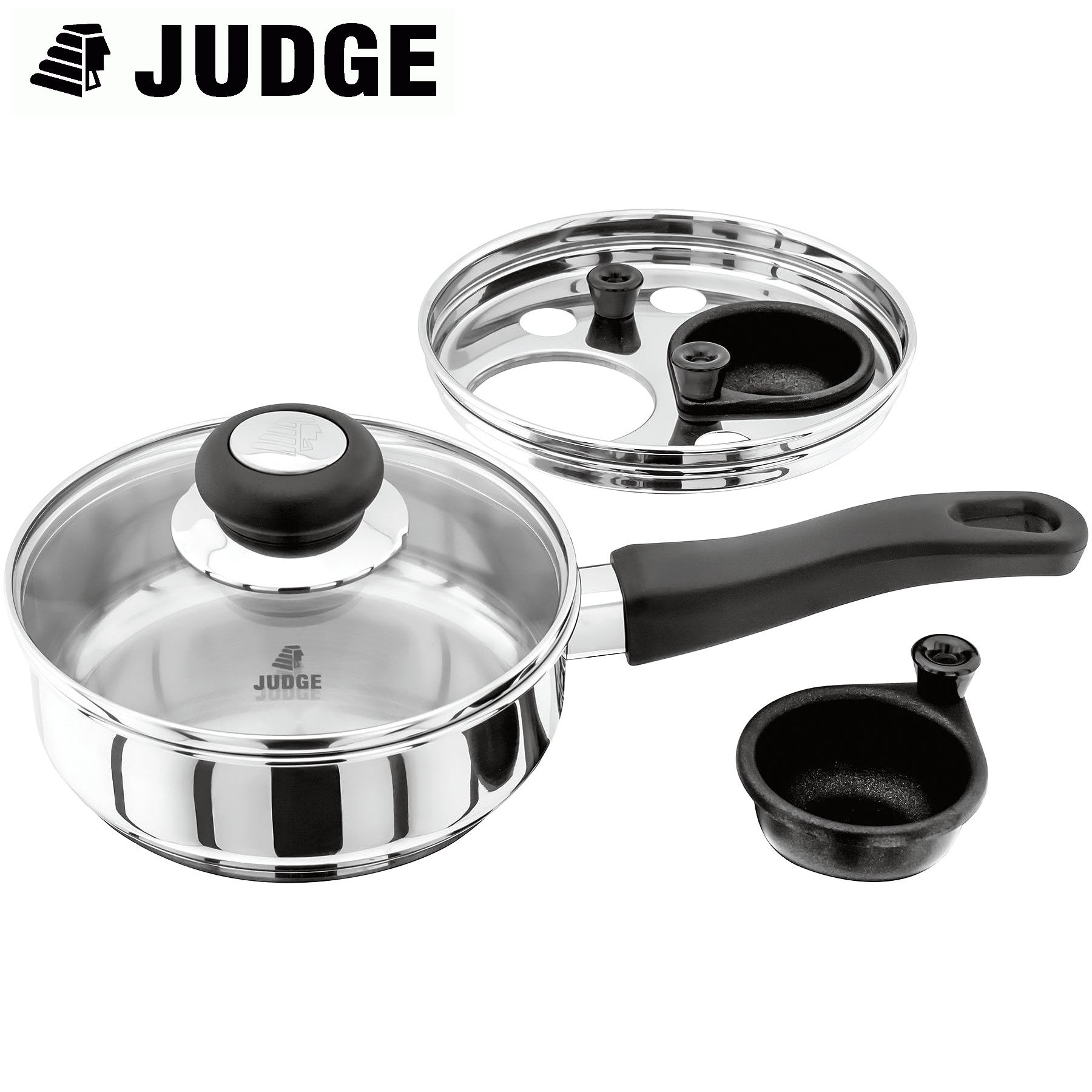 Judge Vista 16cm 2 Cup Egg Poacher Pan Induction All Hobs Oven Safe eBay