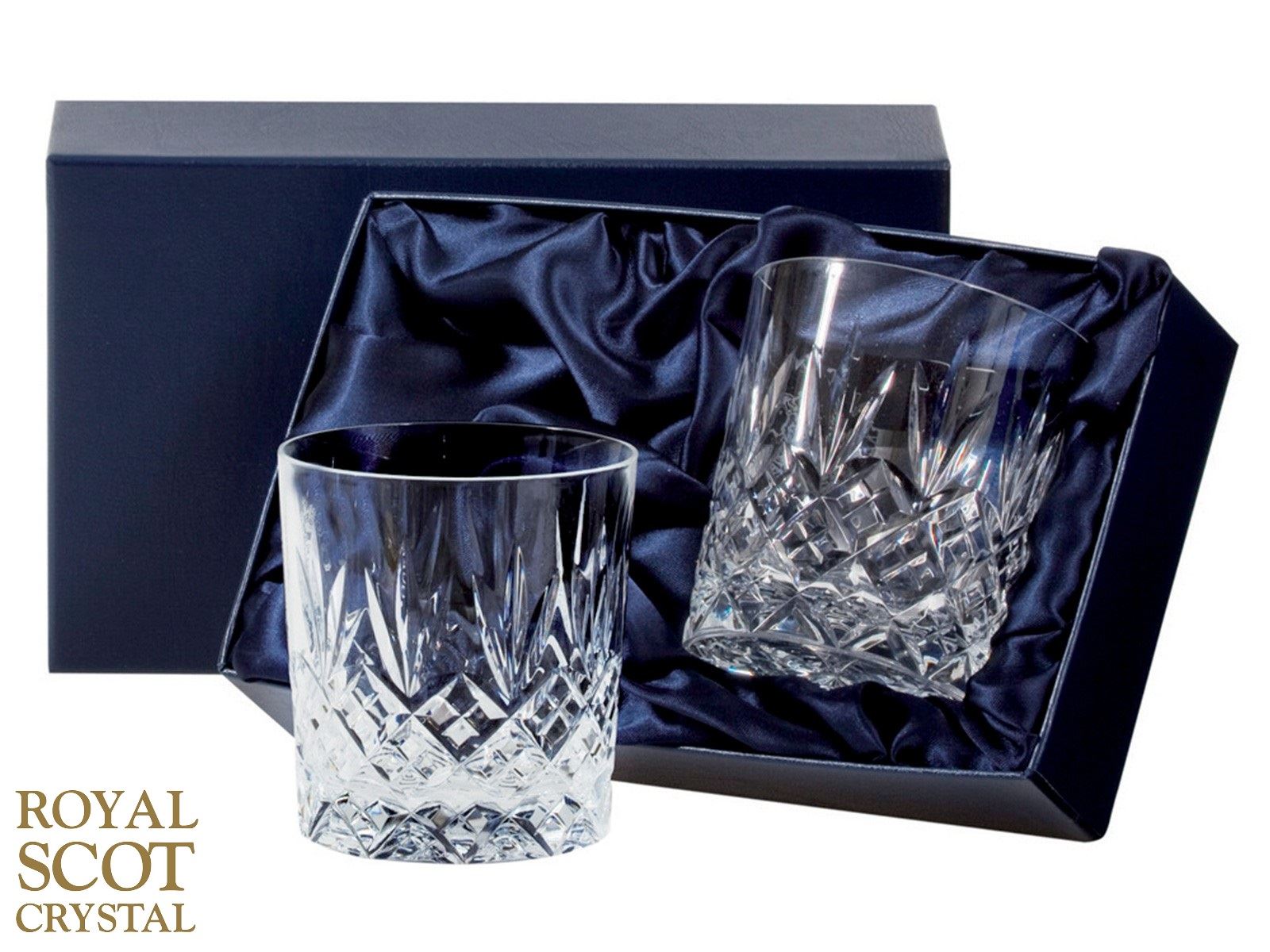 Royal Scot Crystal Whisky Glasses Tumblers, Highland London Kintyre or