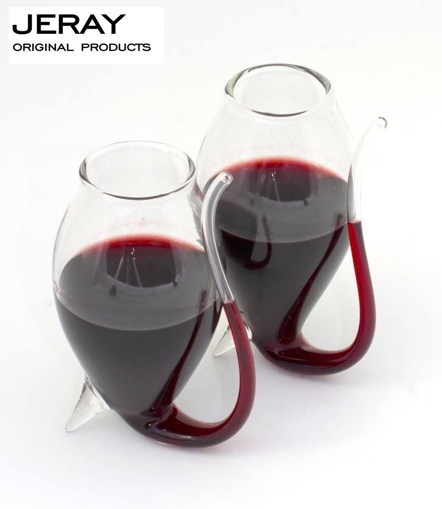 JERAY VINOLOGY BRANDY Port Decanter Carafe Set with 4 Sipper Glasses £