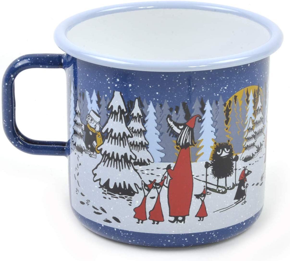 Muurla Moomin Mug Enamelled Steel Cup Classic Moomins NEW WINTER XMAS