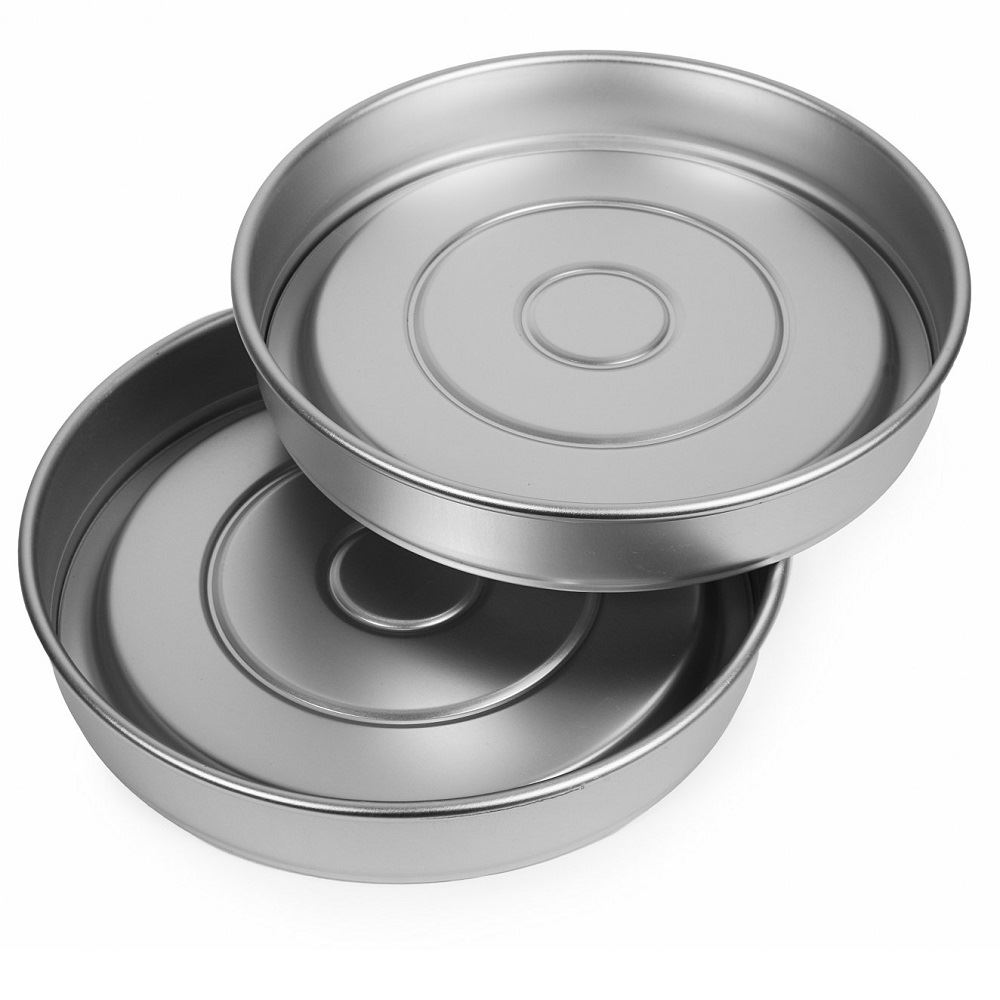 Alan Silverwood 8" x 1.5" Loose Based Victoria Sponge Cake Tin Pan Set