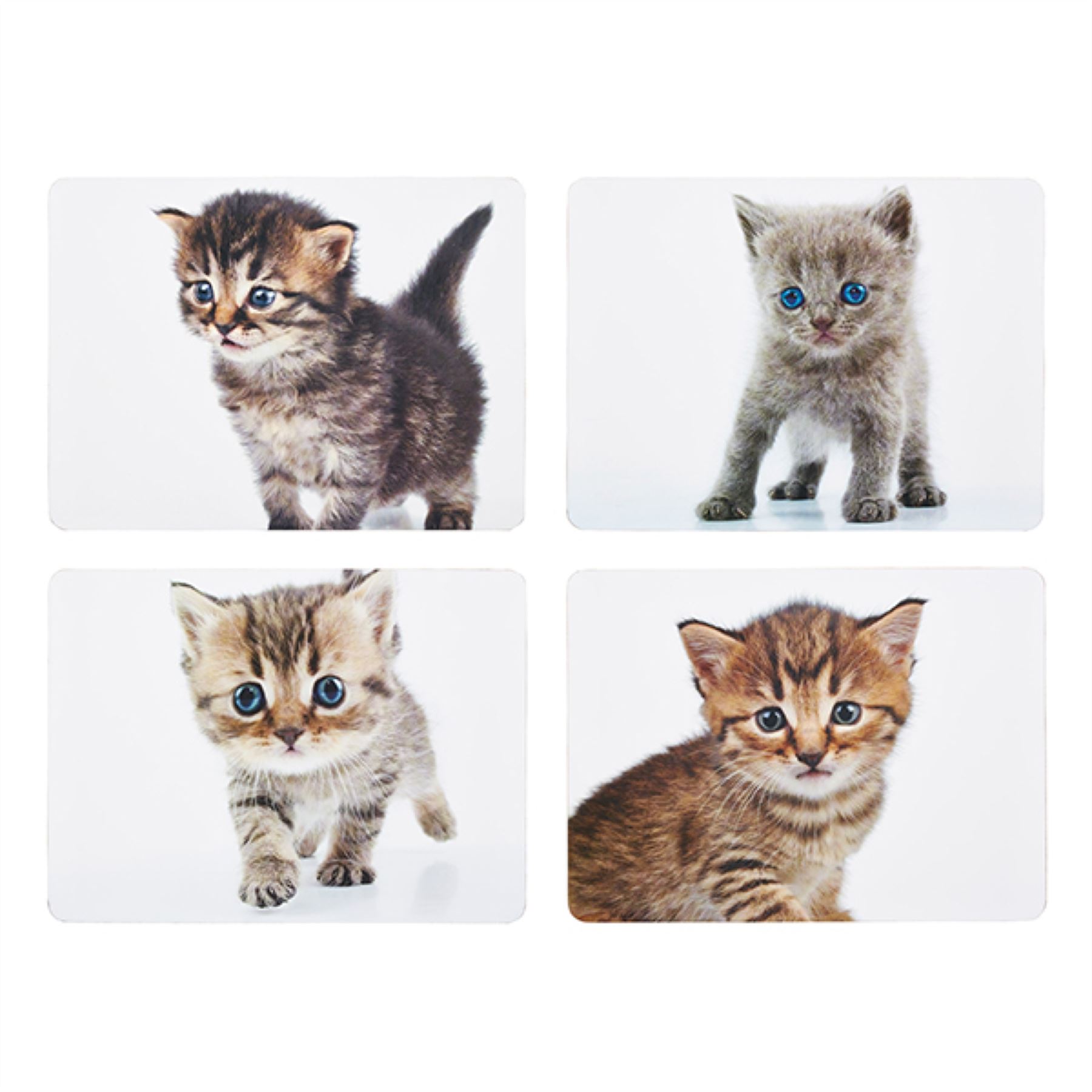 KitchenCraft Cork Placemats Set of 4 Kitten, Scottie Dog or Cats and