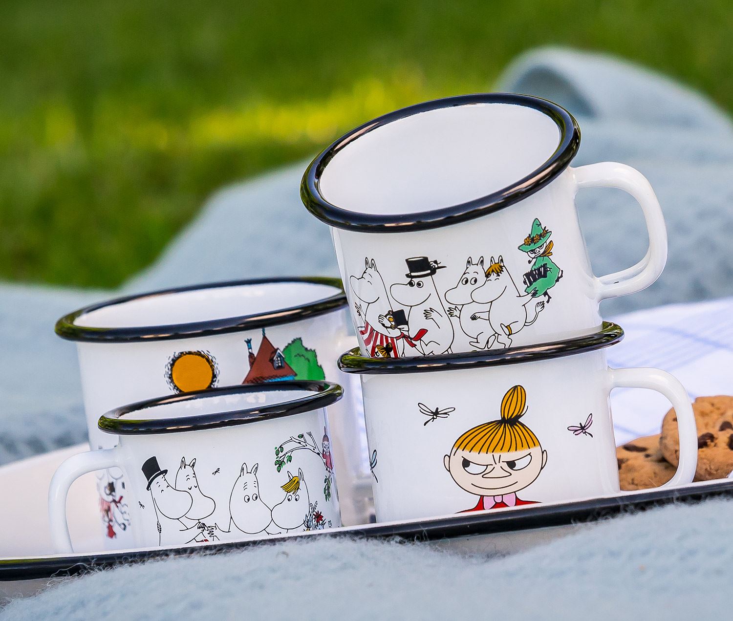 Muurla Moomin Mug Enamelled Steel Cup Classic Moomins NEW WINTER XMAS