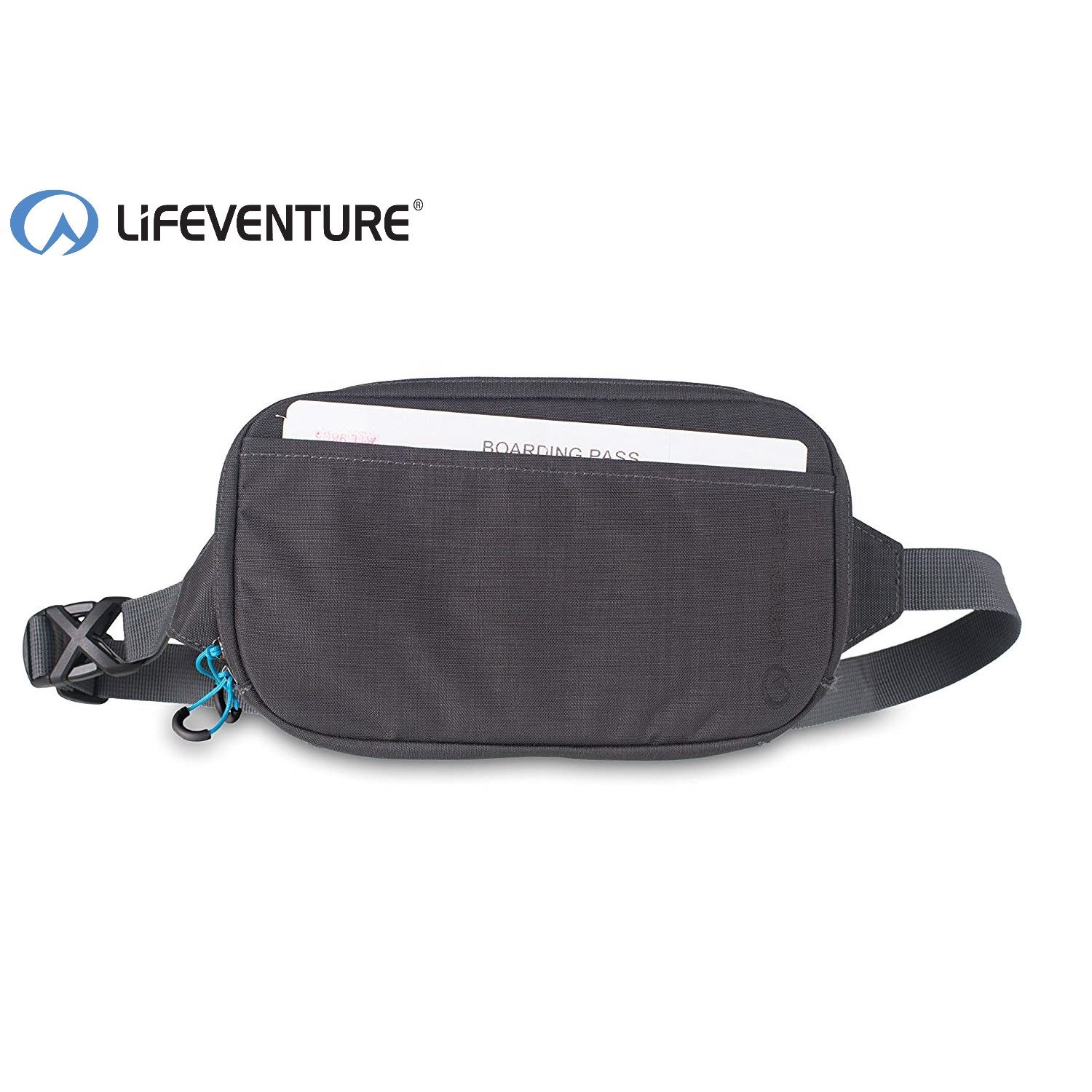 Lifeventure Canvas Belt Black Security Money Belt with Hidden Zip Pocket