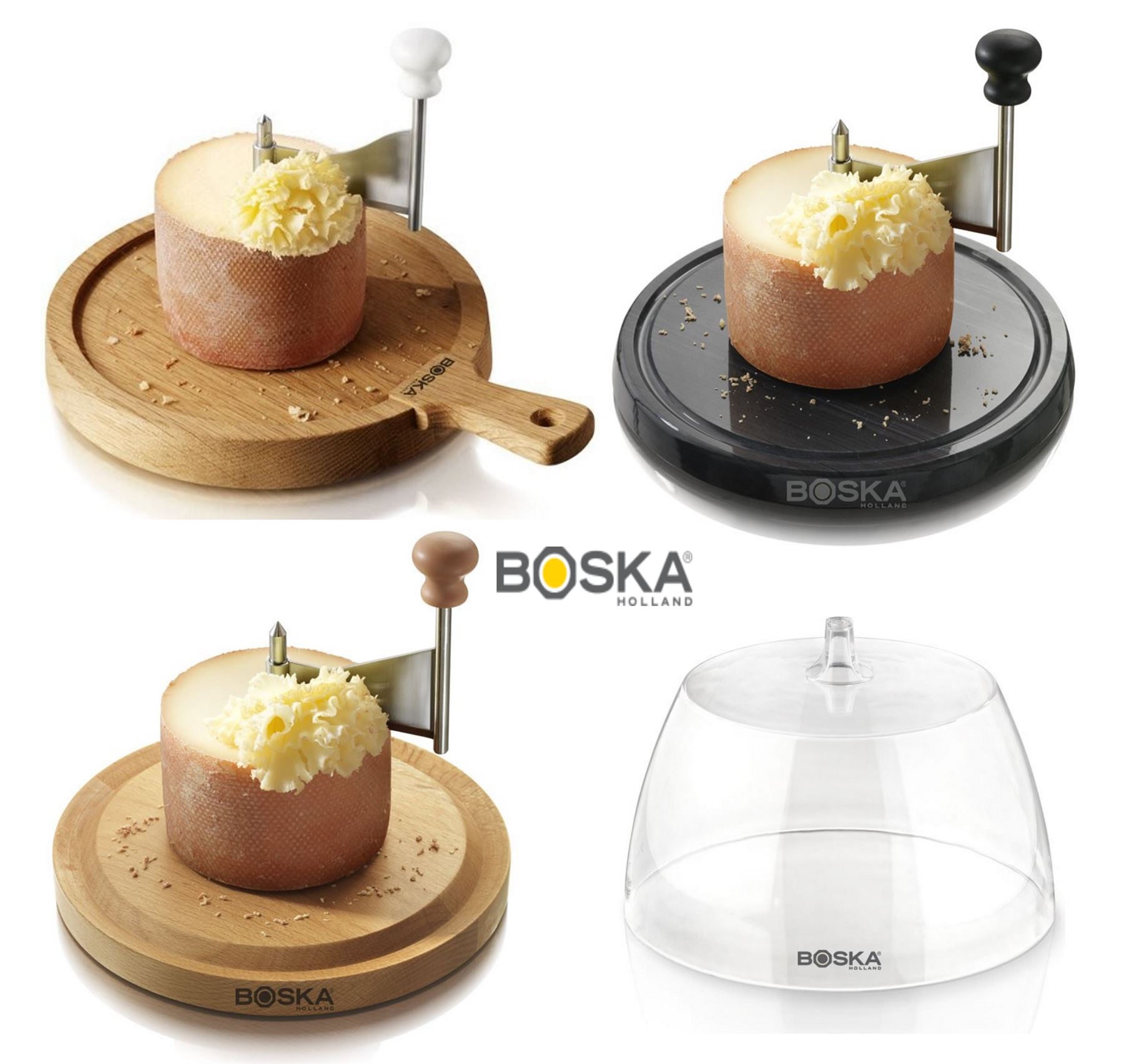 Boska Cheese Curler Grater with Beechwood, Oak or Marble Base