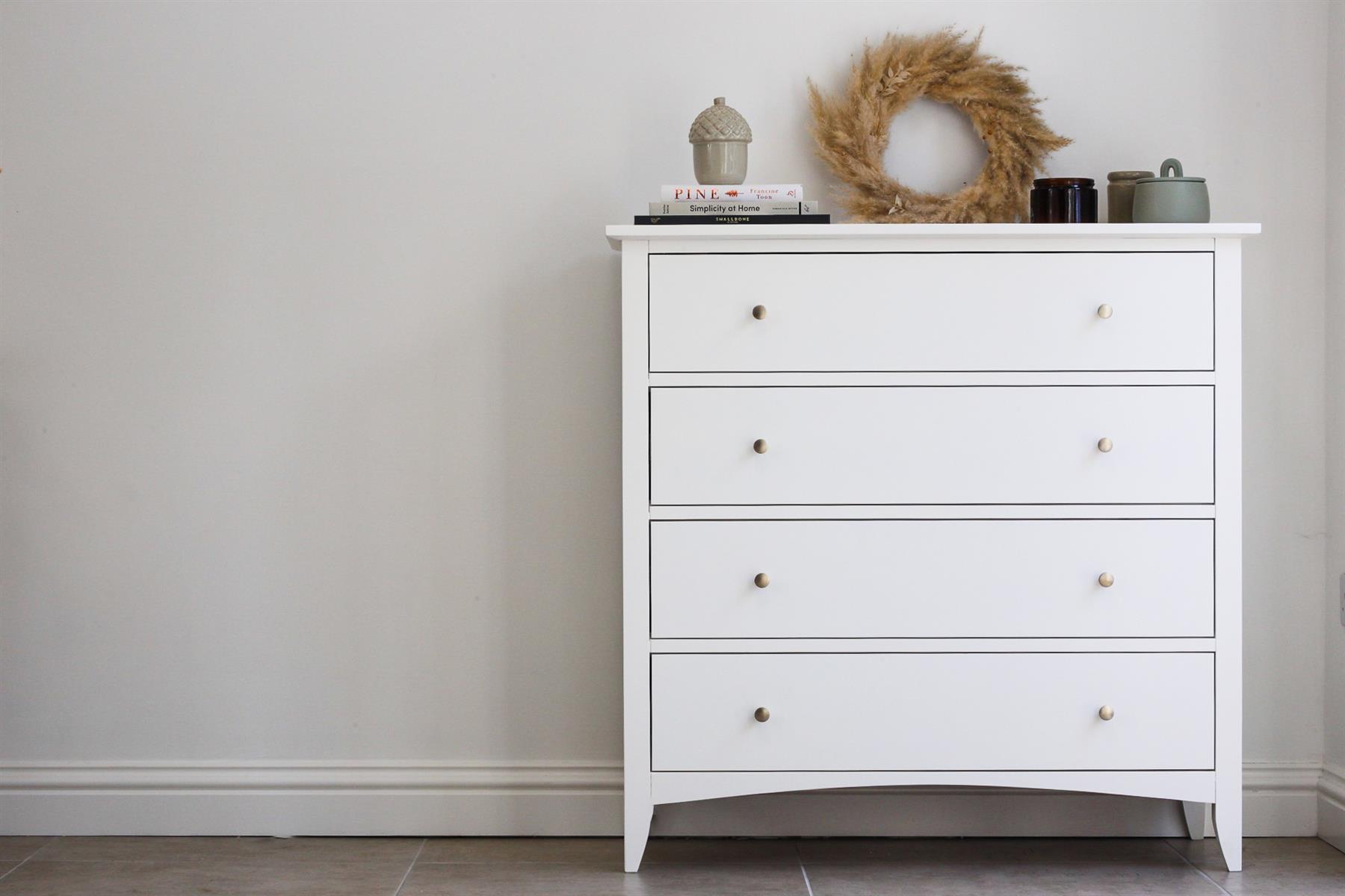 White Bedroom Furniture Bedside Table Chest of Drawers Bed EDWARD HOPPER Quality - Picture 27 of 88