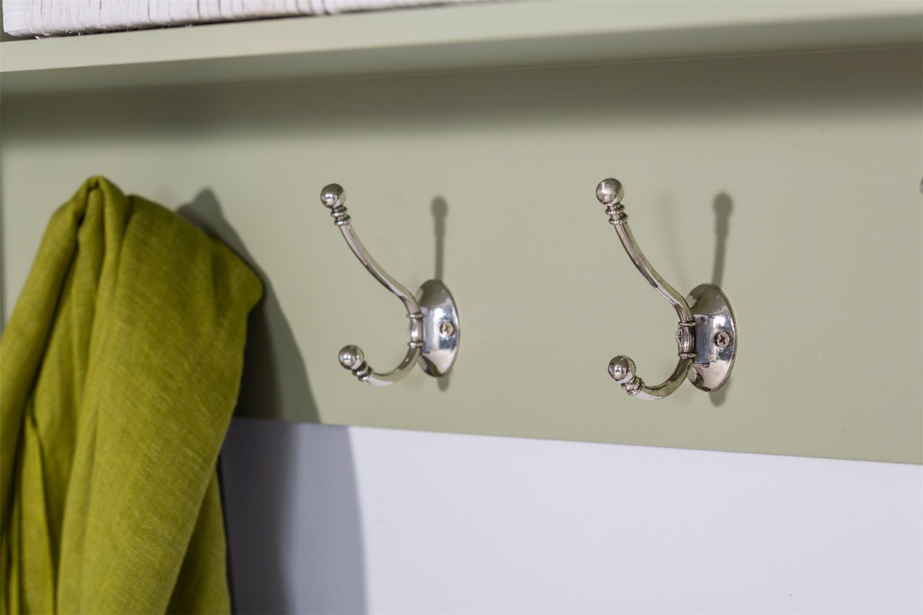 Wooden Coat Rack Wall Mount Storage Hanging Shelf TETBURY Hallway