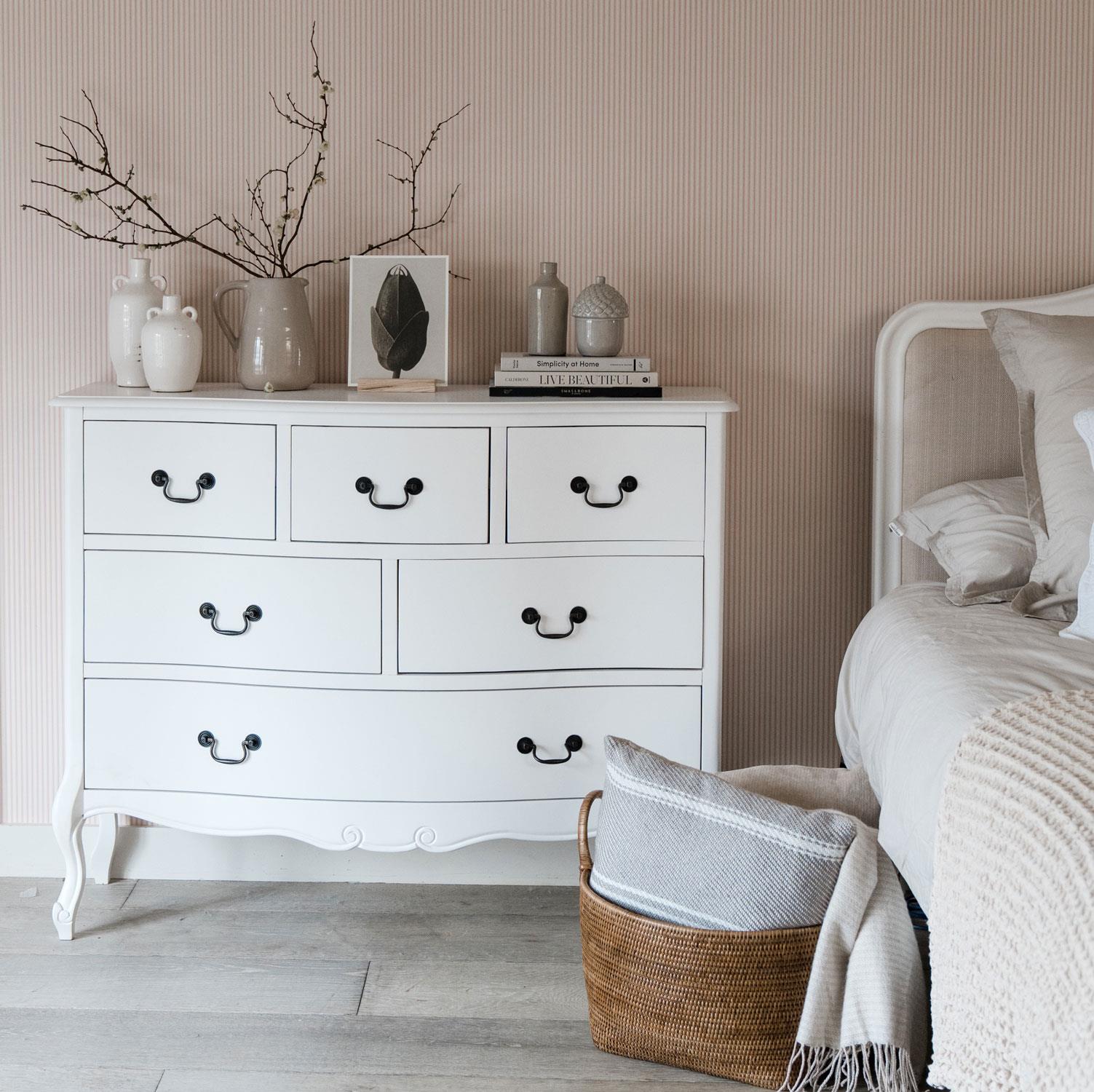 Shabby Chic White Bedroom Furniture, French Bed Bedside Table Chest Of Drawers - Picture 31 of 157