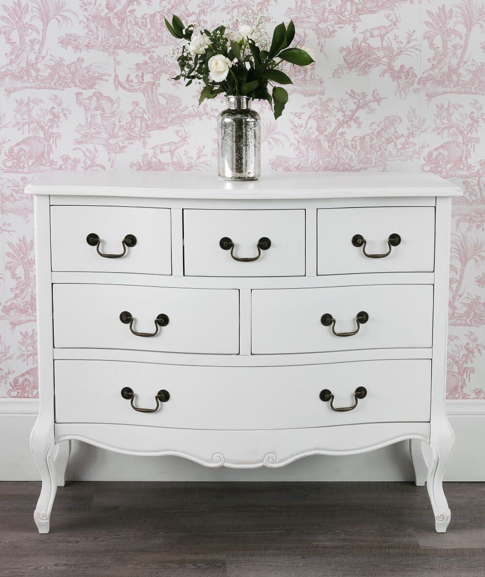 Shabby Chic White Bedroom Furniture, French Bed Bedside Table Chest Of Drawers - Picture 35 of 157