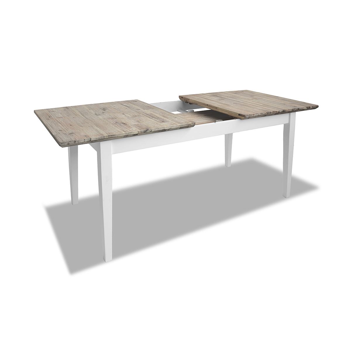 Extending Dining Table +4 Chairs Rectangular Center Extension FLORENCE furniture - Picture 30 of 152