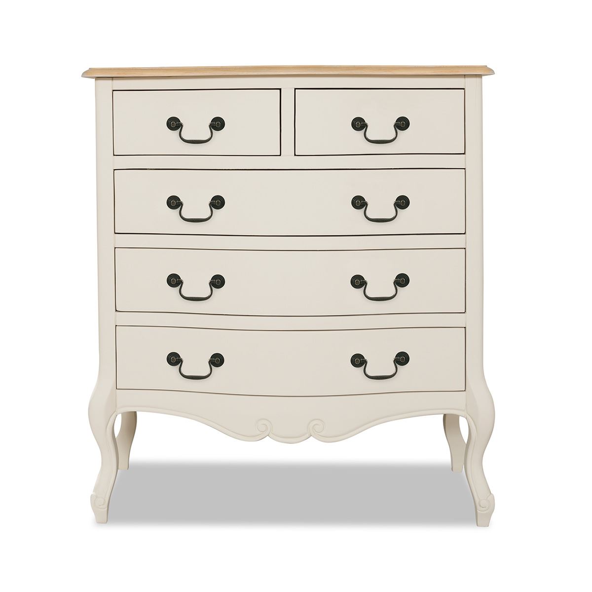 Ivory bedroom furniture 5 piece set. Bedroom suite, 5FT king bed