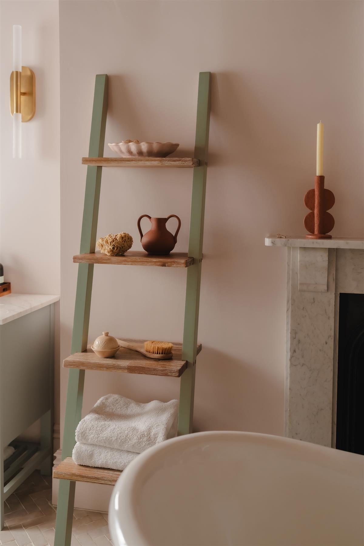 Florence Ladder Shelf Bookshelf Rack Lean up Display Storage Shelving Stand - Picture 10 of 26