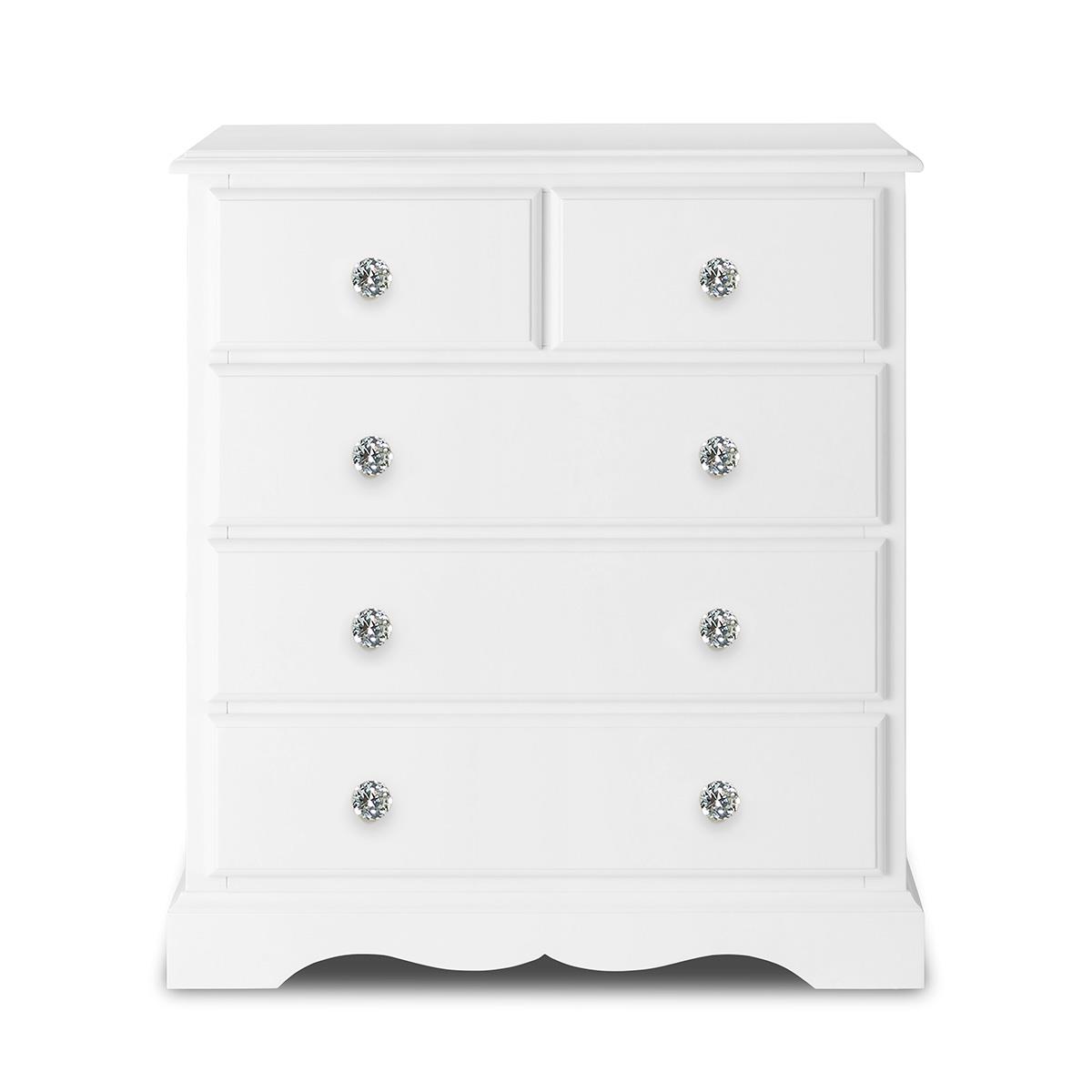 Romance 2 over 3 chest of drawers with crystal handles. QUALITY, ASSEMBLED - Picture 12 of 14