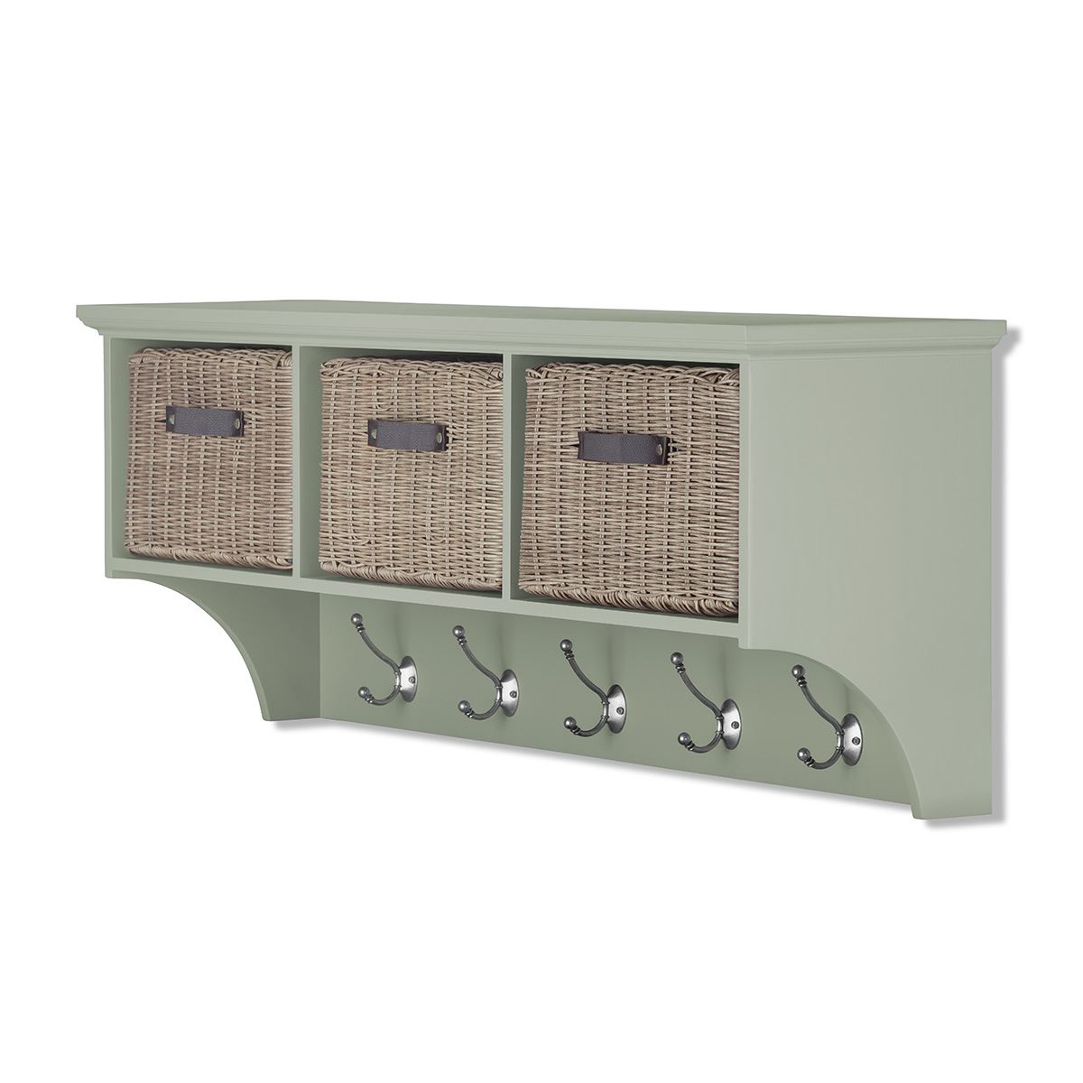 Tetbury Hallway Bench and Hanging Shelf, Hallway Storage Bench with