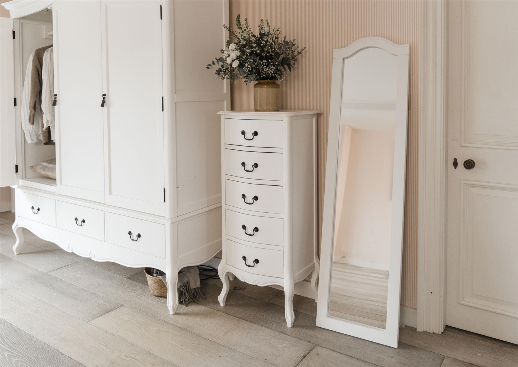 Shabby Chic White Bedroom Furniture, French Bed Bedside Table Chest Of Drawers - Picture 24 of 157