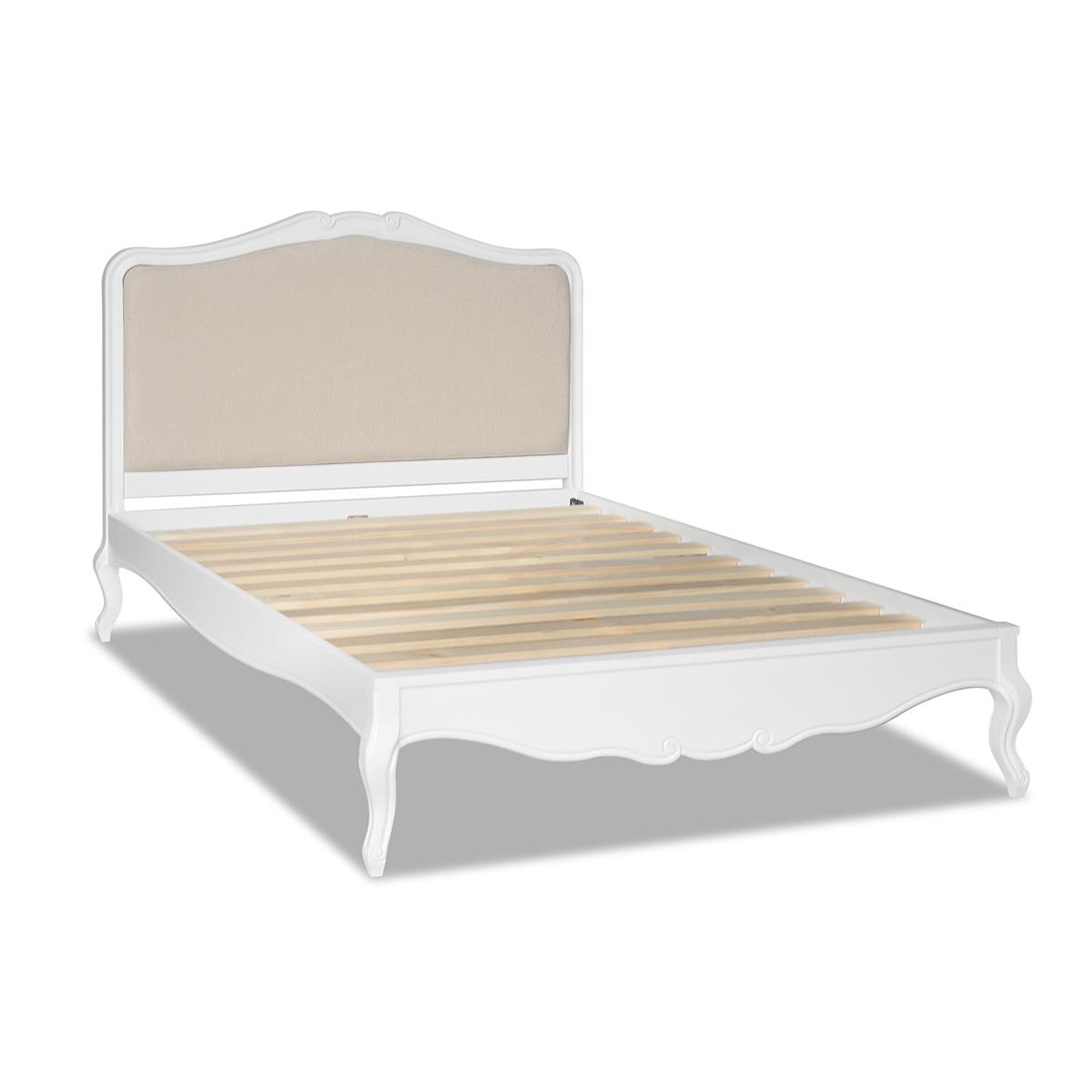 Juliette Shabby Chic 4ft6 double bed with upholstered headboard.French