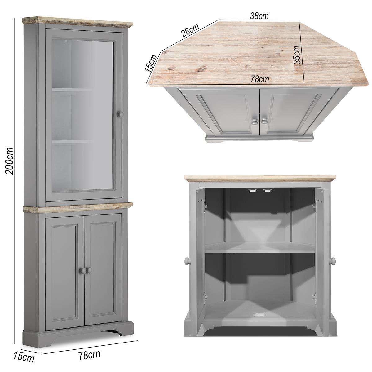 Kitchen Dining Furniture Grey Console Table Breakfast Bar Sideboard StoolFLORENC - Picture 62 of 178
