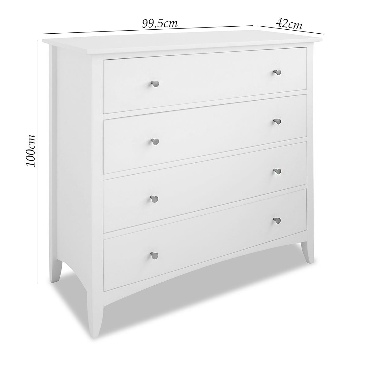White Bedroom Furniture Bedside Table Chest of Drawers Bed EDWARD HOPPER Quality - Picture 21 of 88