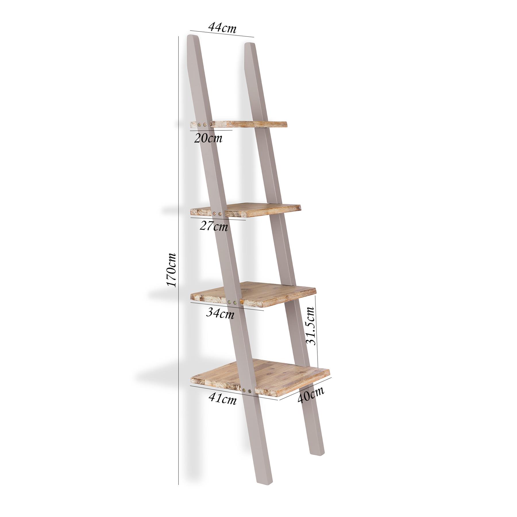 Florence Ladder Shelf Bookshelf Rack Lean up Display Storage Shelving Stand - Picture 17 of 26