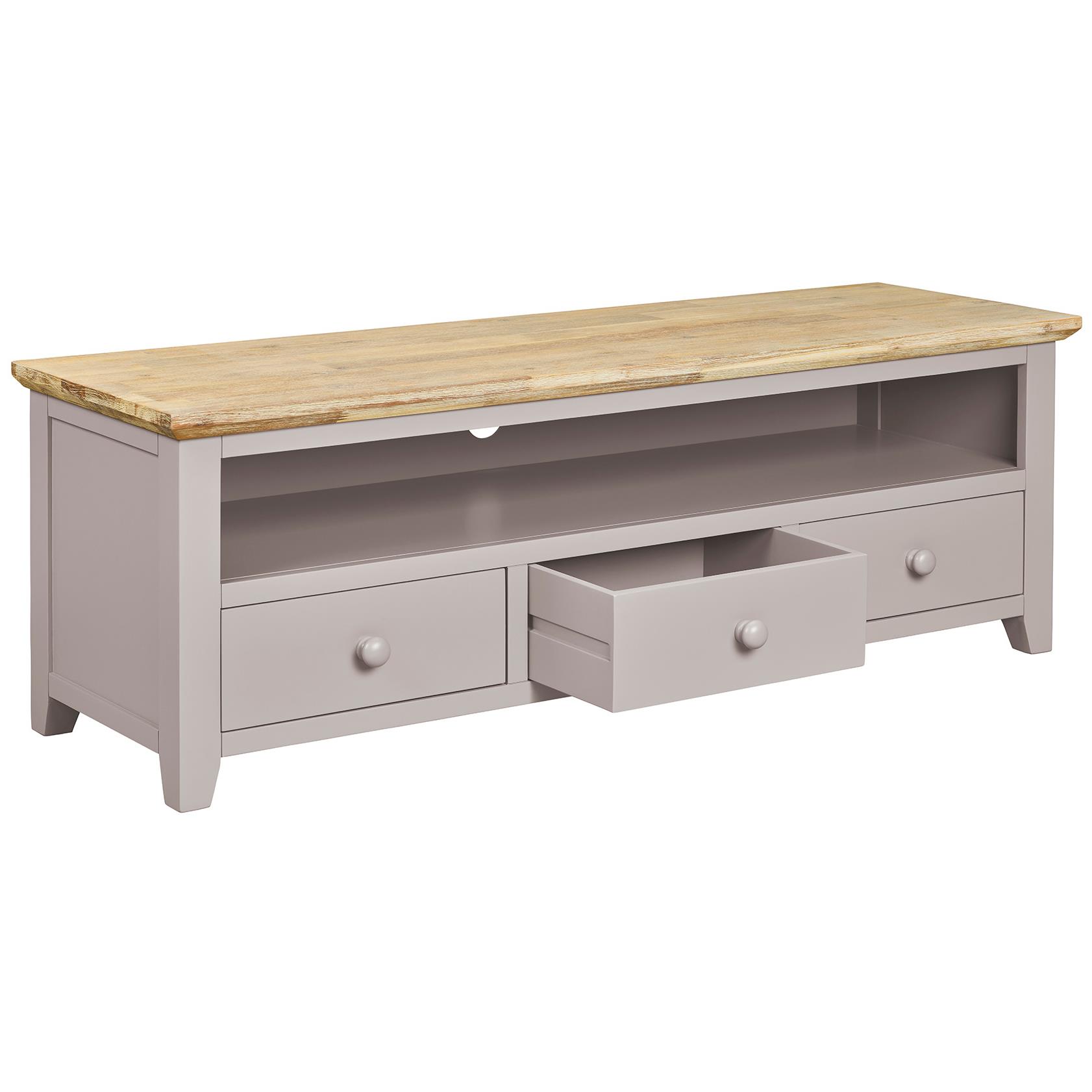 Florence Large TV Unit TV Stand with 3 Drawers and Shelf ,W145cm Fully Assembled - Picture 42 of 57