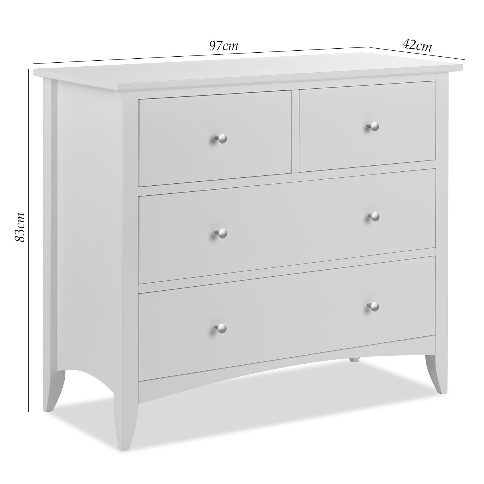 White Bedroom Furniture Bedside Table Chest of Drawers Bed EDWARD HOPPER Quality - Picture 11 of 88