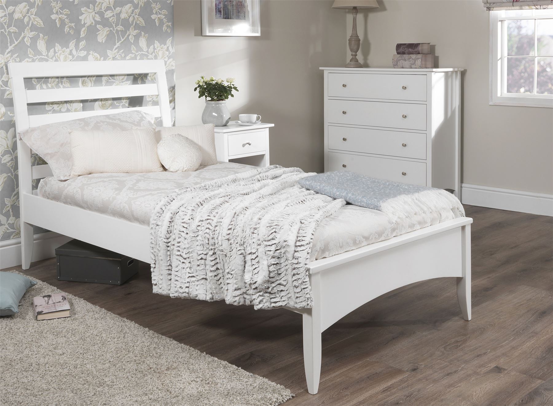 White Bedroom Furniture Bedside Table Chest of Drawers Bed EDWARD HOPPER Quality - Picture 70 of 88