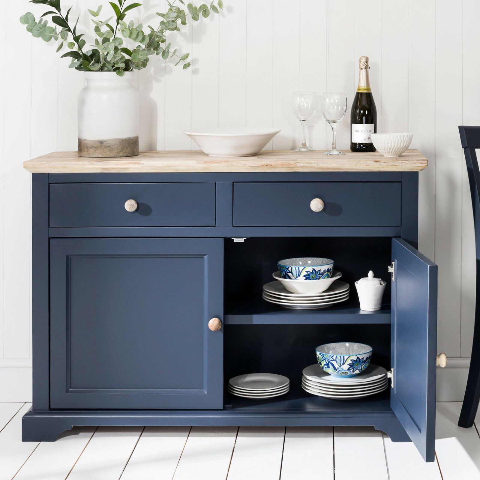 Sideboard Wooden Cupboard Drawers and Shelf Assembled Florence Kitchen Furniture - Picture 23 of 36