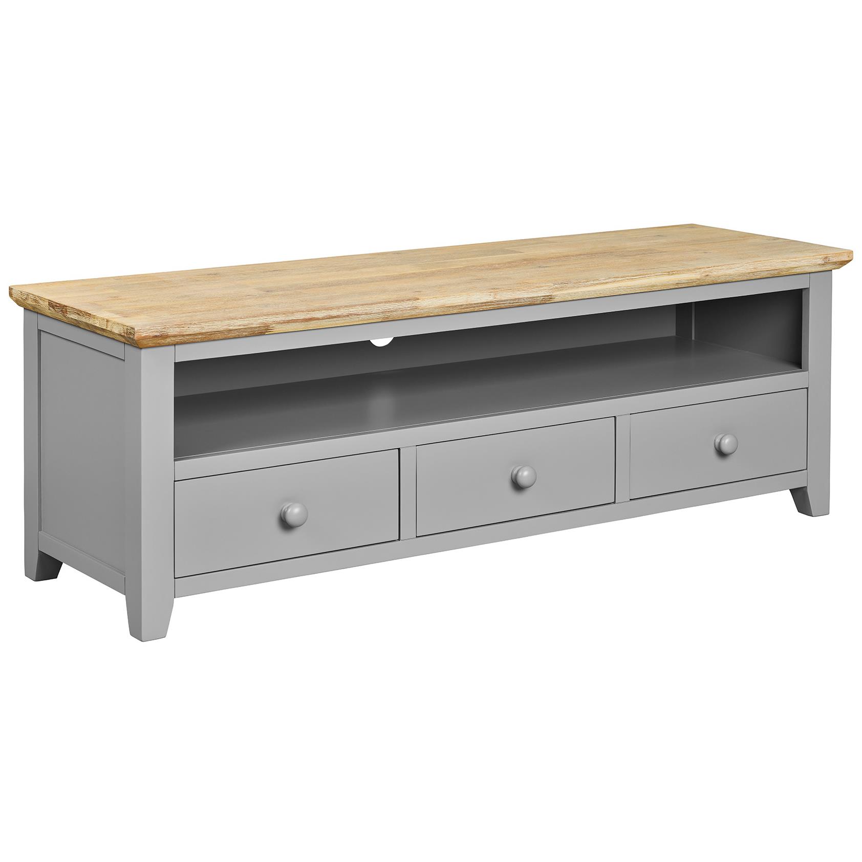 Florence Large TV Unit TV Stand with 3 Drawers and Shelf ,W145cm Fully Assembled - Picture 2 of 57
