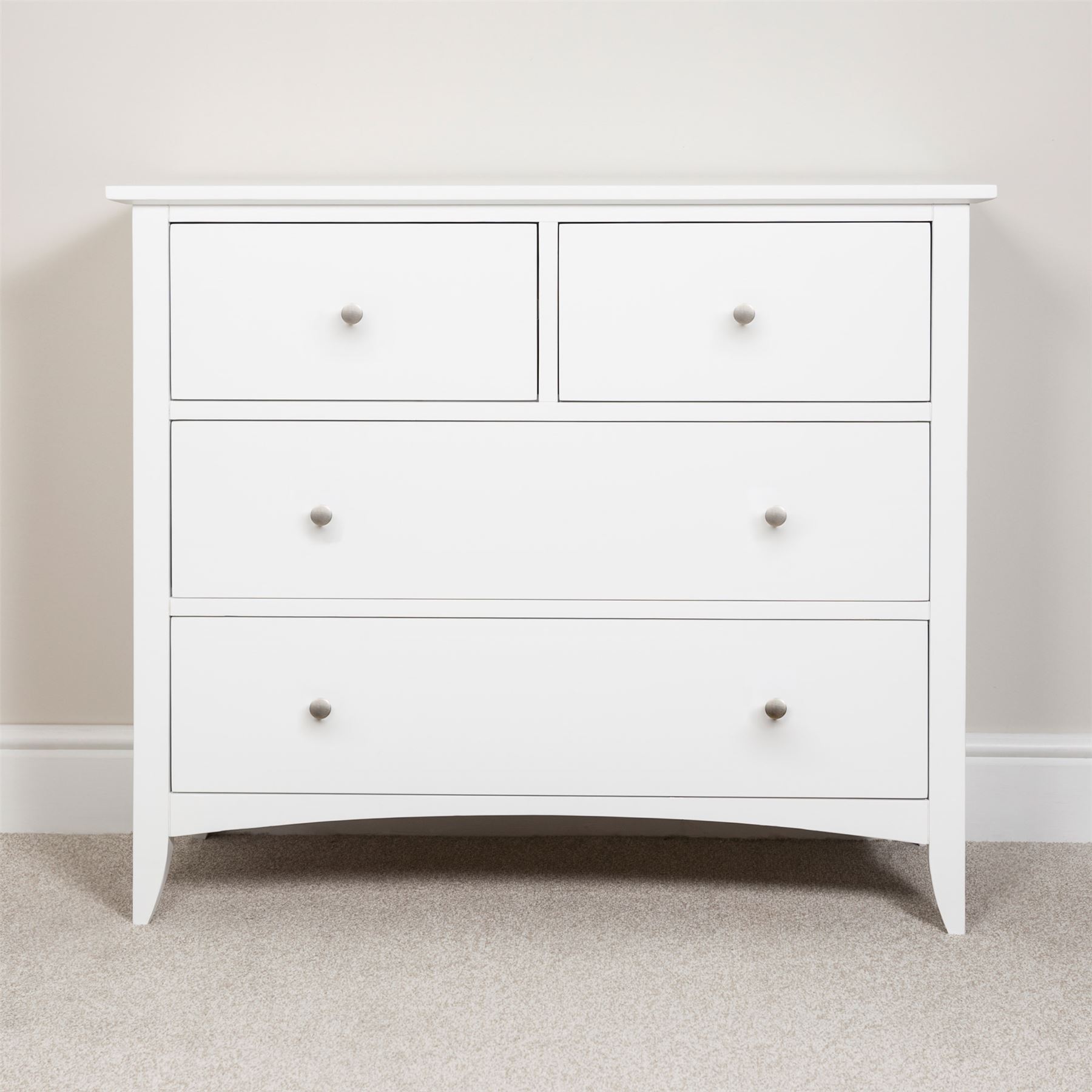 White Bedroom Furniture Bedside Table Chest of Drawers Bed EDWARD HOPPER Quality - Picture 10 of 88