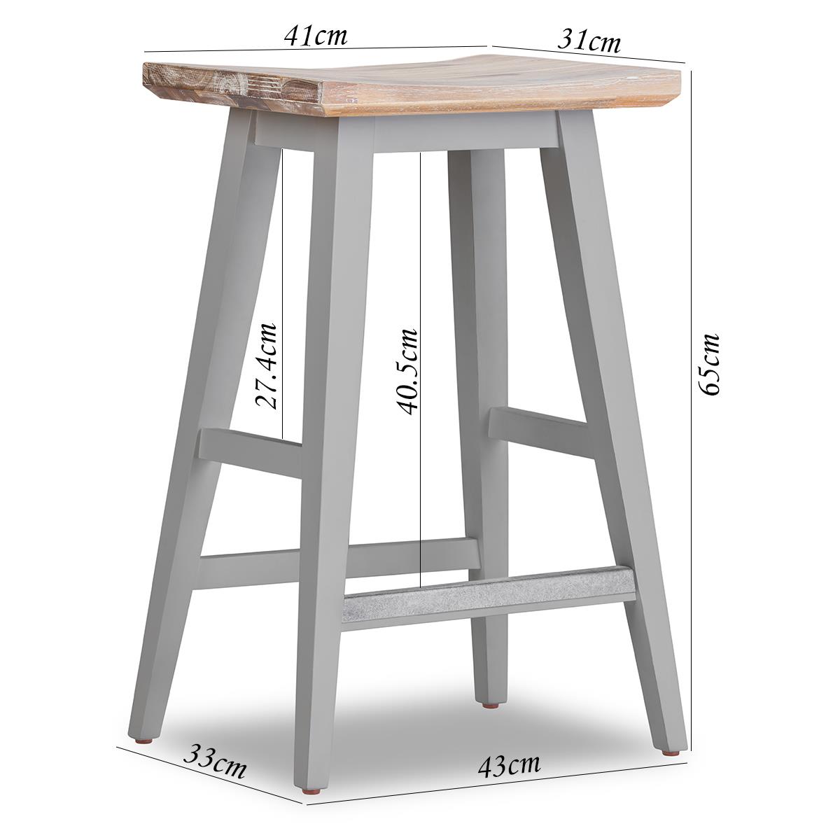 Florence Bar Stool.Elegant stool with large wooden seat and foot rest. QUALITY - Picture 11 of 29