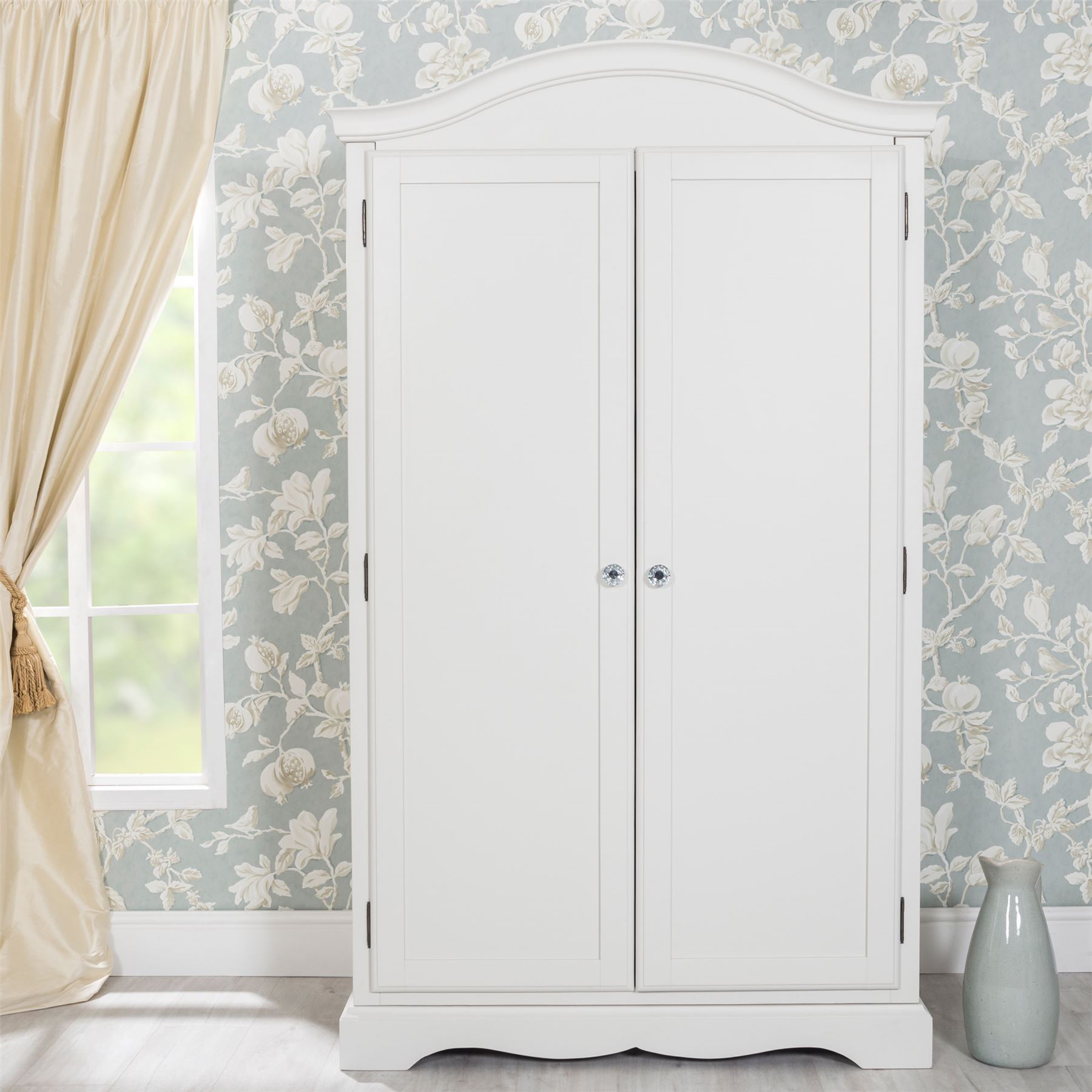 Antique White Bedroom Furniture French Chest Bedside Bed Wardrobe Vanity ROMANCE - Picture 54 of 78