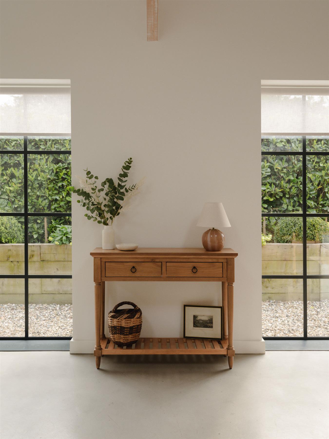 Blenheim Console Table, Oak Hallway Entryway Table, 2 Sizes QUALITY - Picture 2 of 25