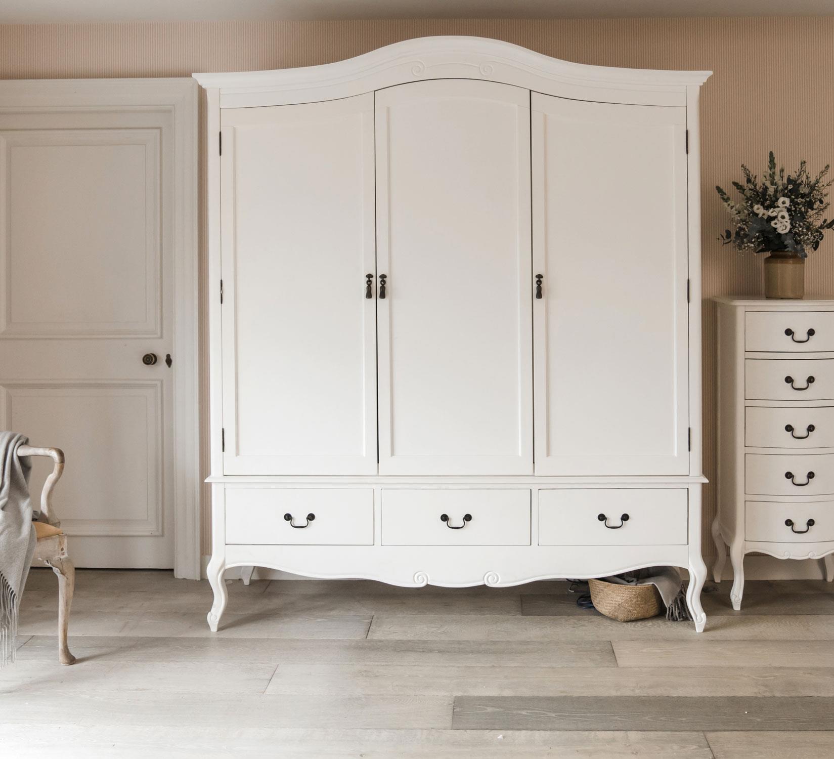 Shabby Chic White Bedroom Furniture, French Bed Bedside Table Chest Of Drawers - Picture 62 of 157