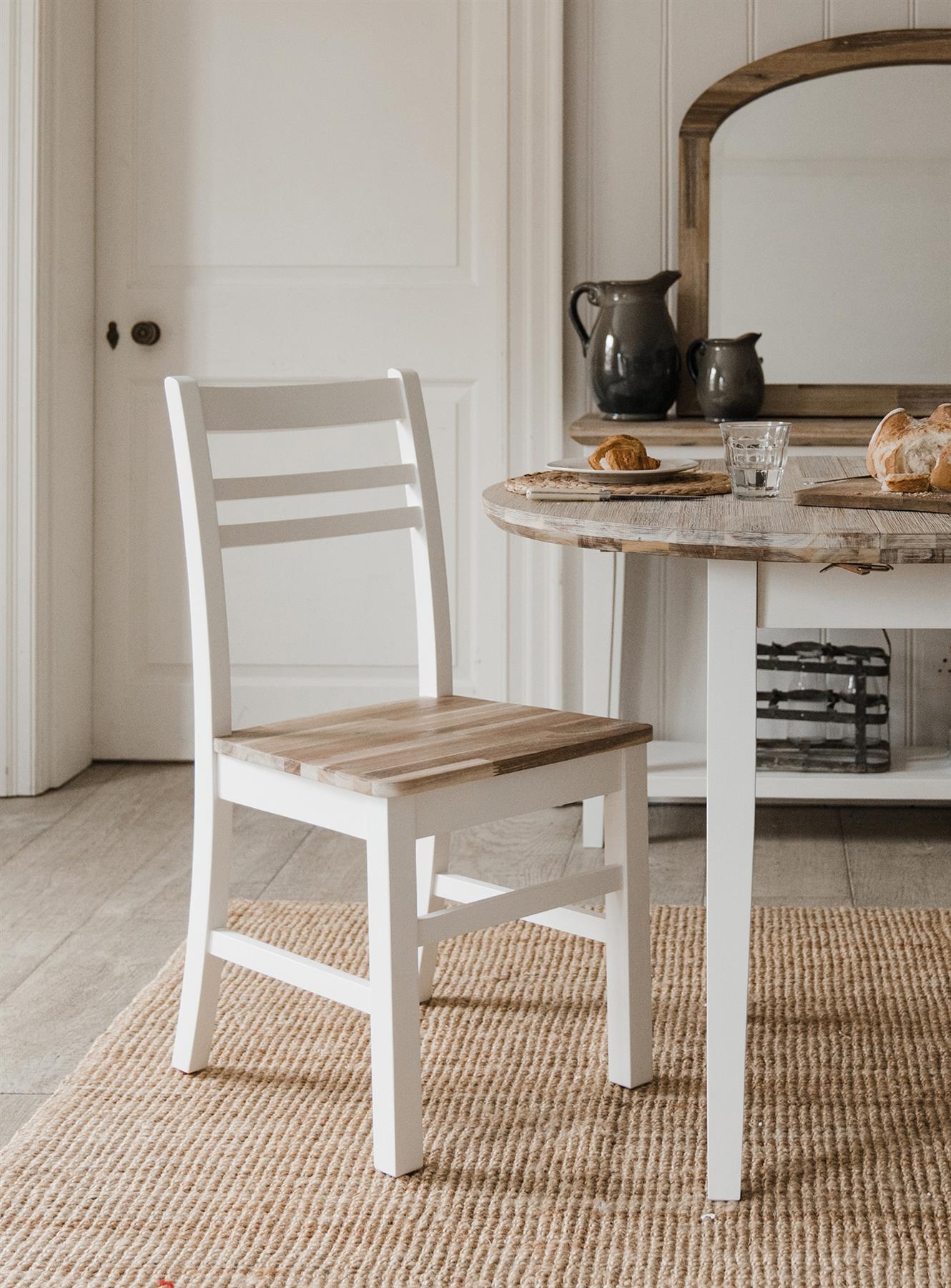 Florence Country Chair. Wooden Kitchen Dining Chair, Acacia Wood Seat QUALITY - Picture 27 of 34