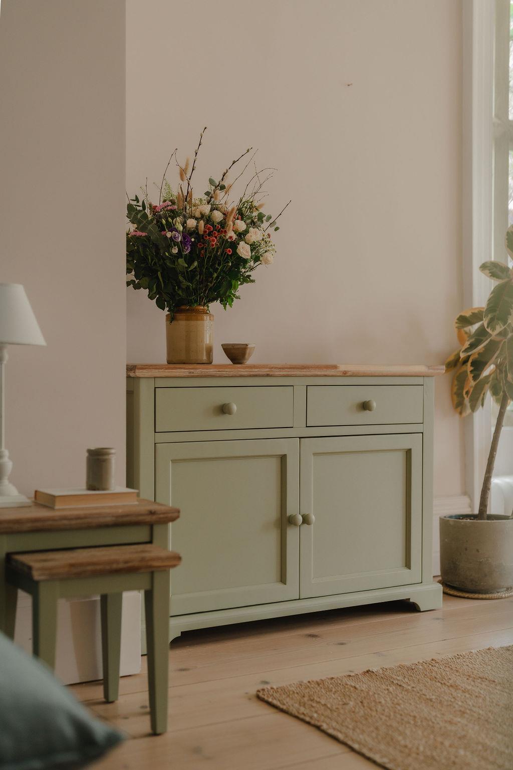 Sideboard Wooden Cupboard Drawers and Shelf Assembled Florence Kitchen Furniture - Picture 30 of 36